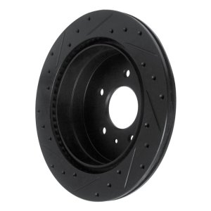 Chevrolet Captiva Brake Rotor (1) - Rear Right - R1 Concepts - Drilled & Slotted - Black - `07-`15